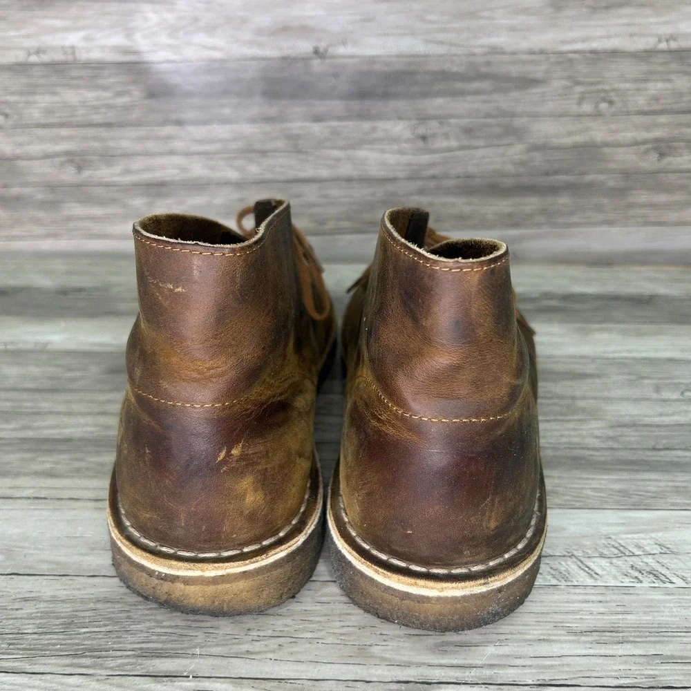 Clarks Leather Boots Chukka Brown Mens Size 10.5 M Desert